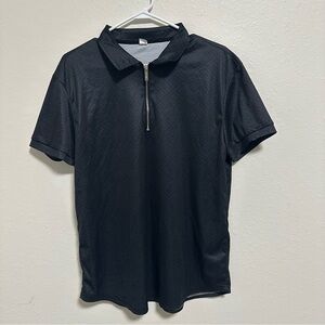 Black Men's Polo Shirt Size XL (fits closer to Large, measurements in photos!)